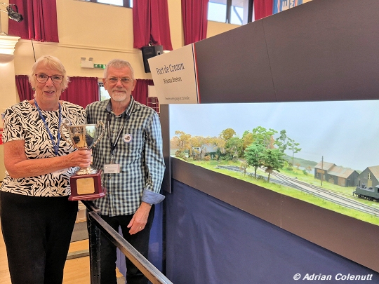 The Keith Nock Memorial Trophy with Gordon & Maggie and their layout